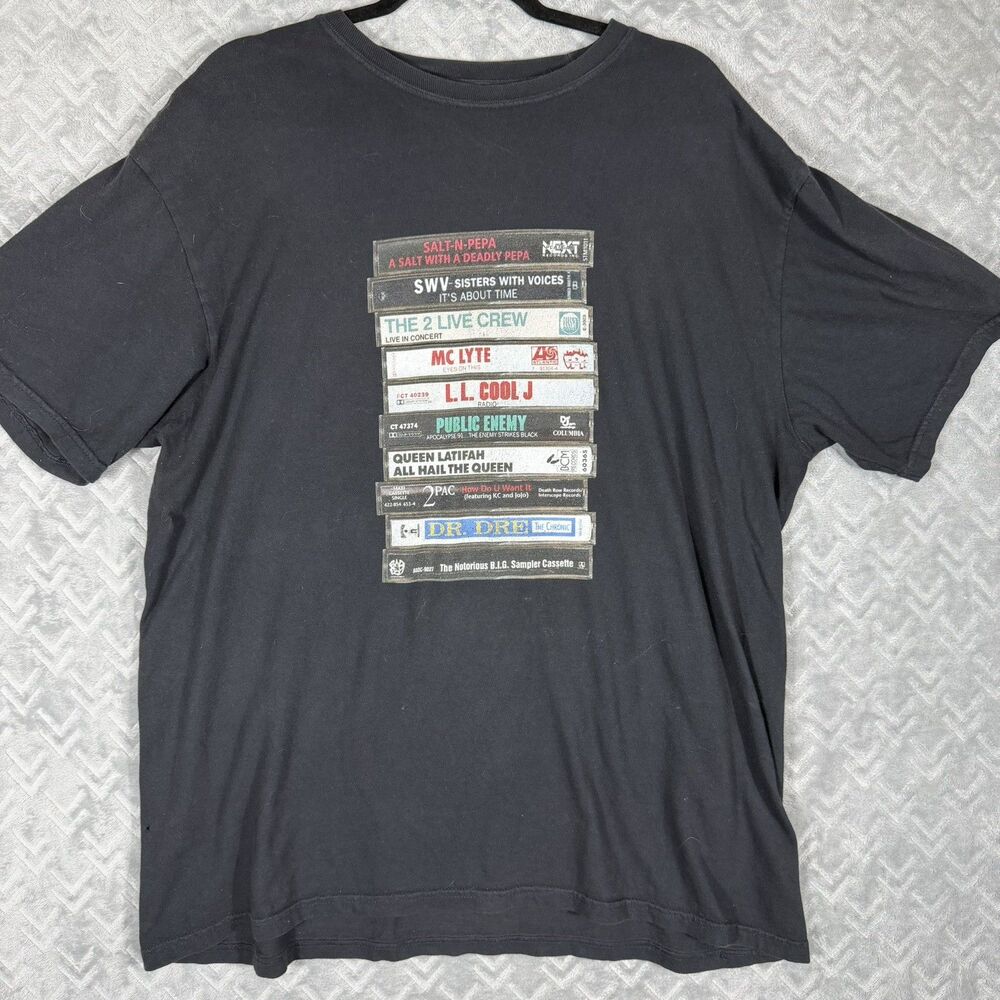 Unisex Rap R&B 80s Cassette Tape Tee Dr Dre Tupac Size XL Comfort Colors T-Shirt